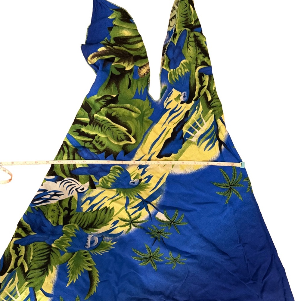 Tropical Blue Halter Top - Picture 6 of 6